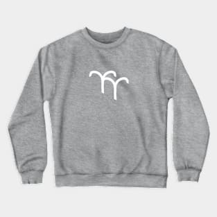 Aries and Aries Double Zodiac Horoscope Signs (White) Crewneck Sweatshirt